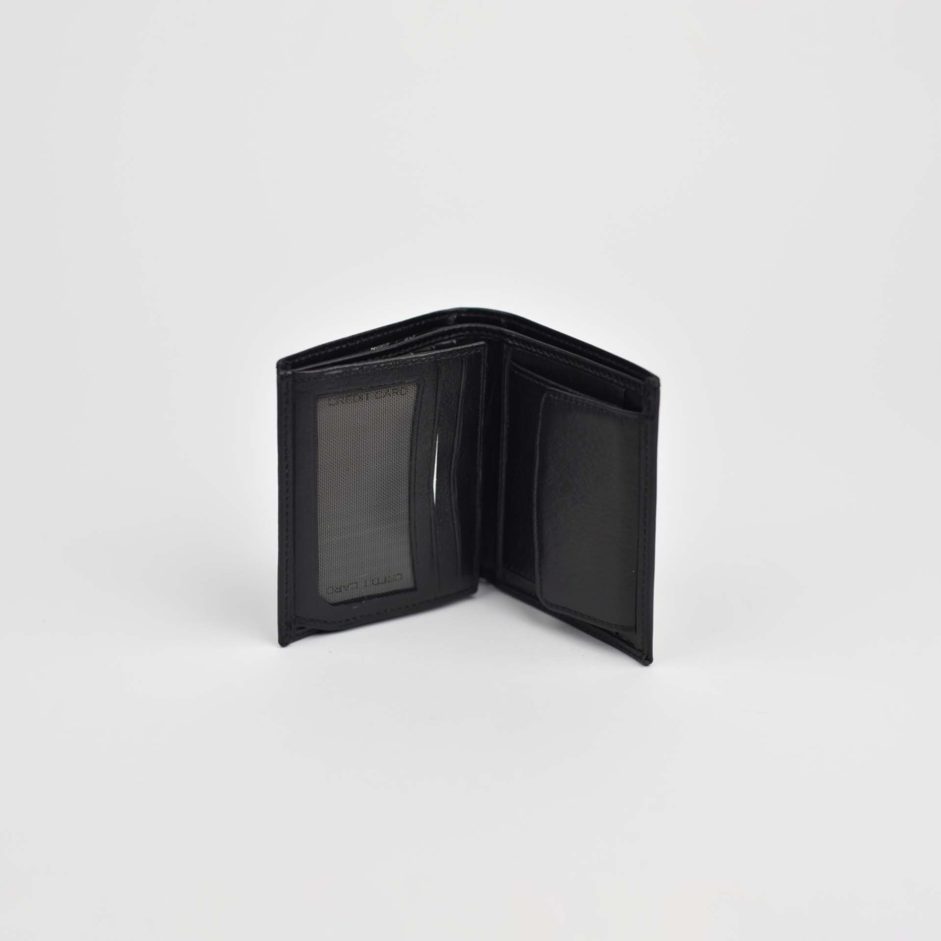 Portofol për Meshkuj në Lëkurë Natyrale – Ngjyrë e Zezë - Image 3